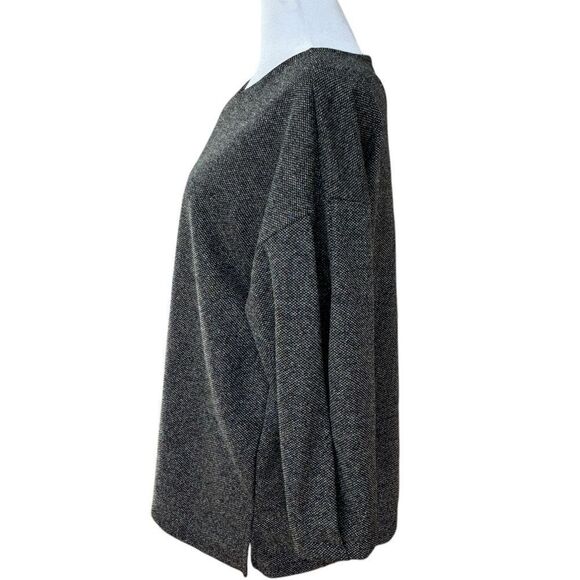 Banana Republic Factory 3/4 Envelope Sleeve Gray Drop Shoulder Blouse Top. Large - Picture 3 of 8